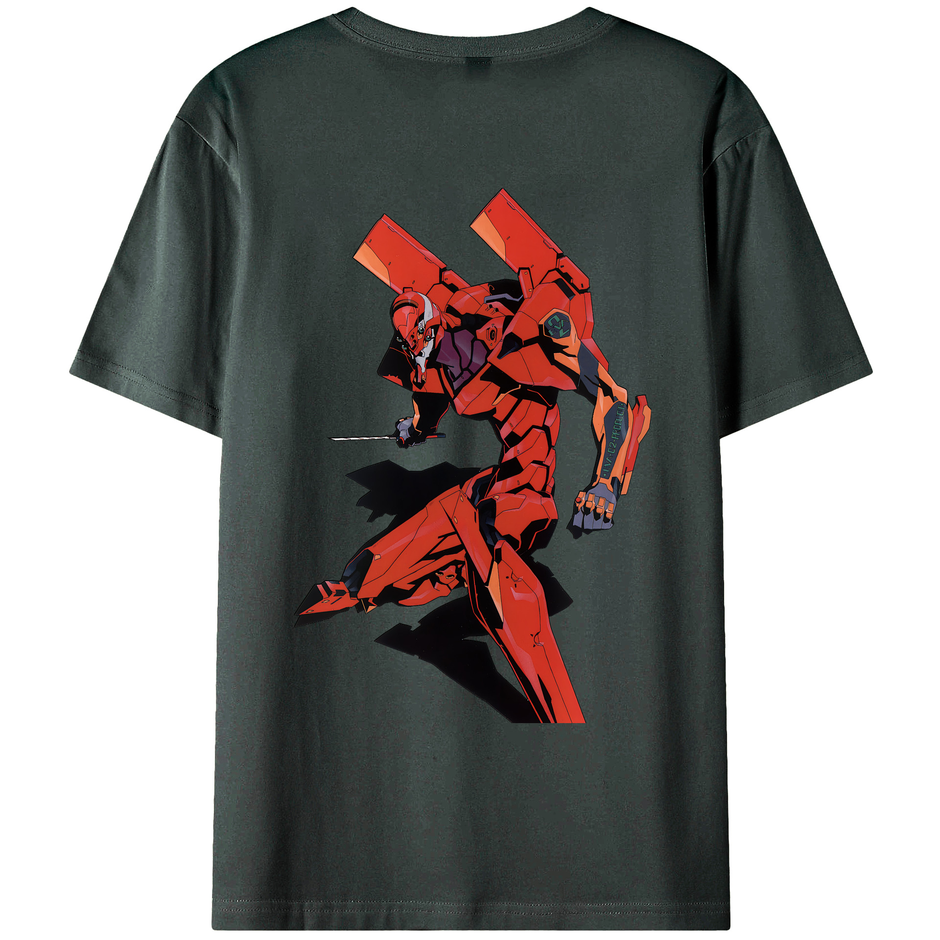 （画像用） EVA 新世紀エヴァンゲリオン 綿100％ メンズ半袖Tシャツ（バックプリント） 通気性